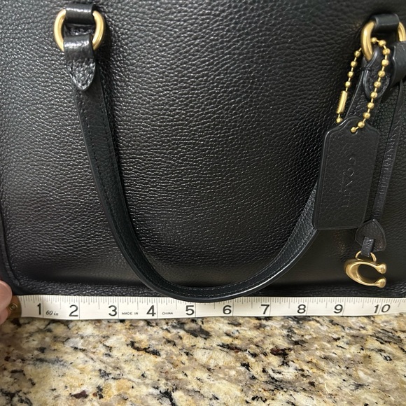 Coach Tote Bag in black and tan leather. - Picture 5 of 8